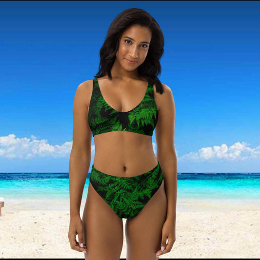 COSTA RICAN JUNGLE - Recycled high-waisted bikini