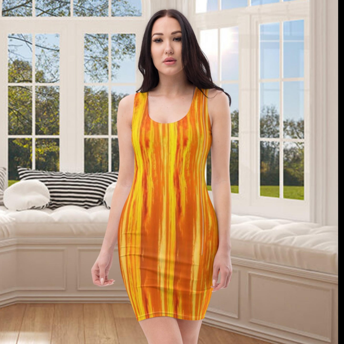 JAMAICAN SUNSET - Sexy Fitted Body Dress