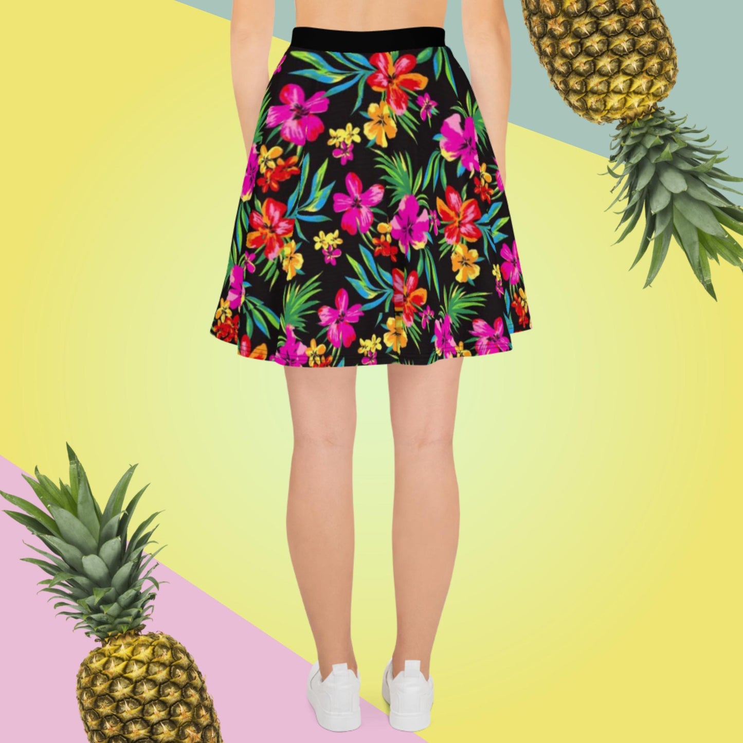 TROPICAL FLORAL - Skater Skirt