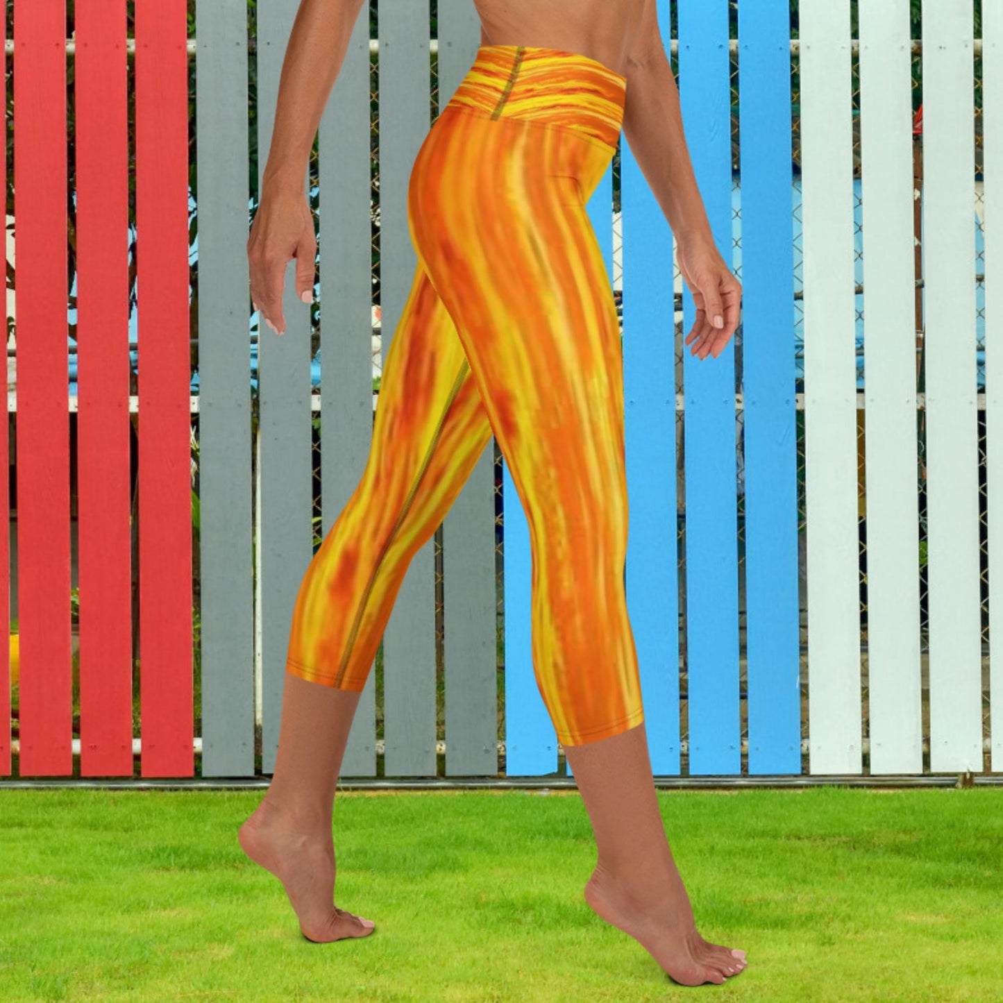 JAMAICAN SUNSET- Yoga Capri Leggings